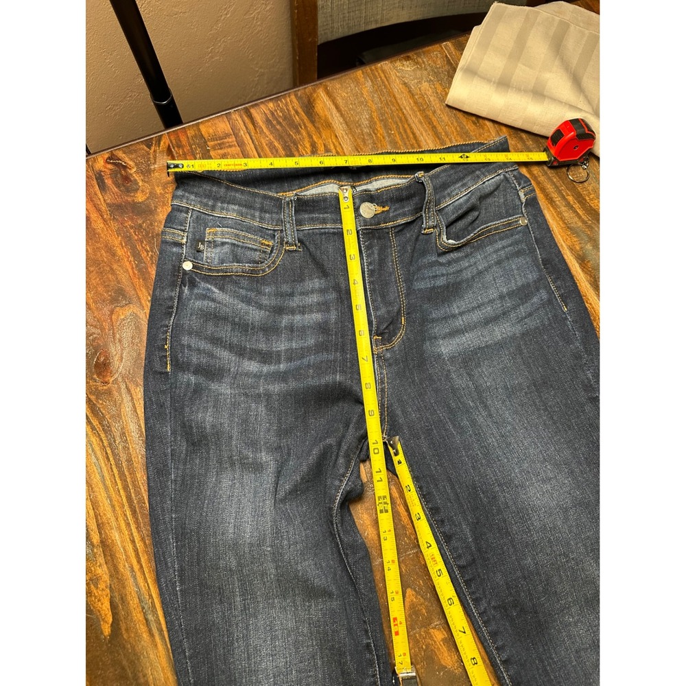 Judy Blue Skinny Fit Dark Wash Raw Hem High Rise Jeans JB82201DK Size 7 28 - Picture 3 of 11